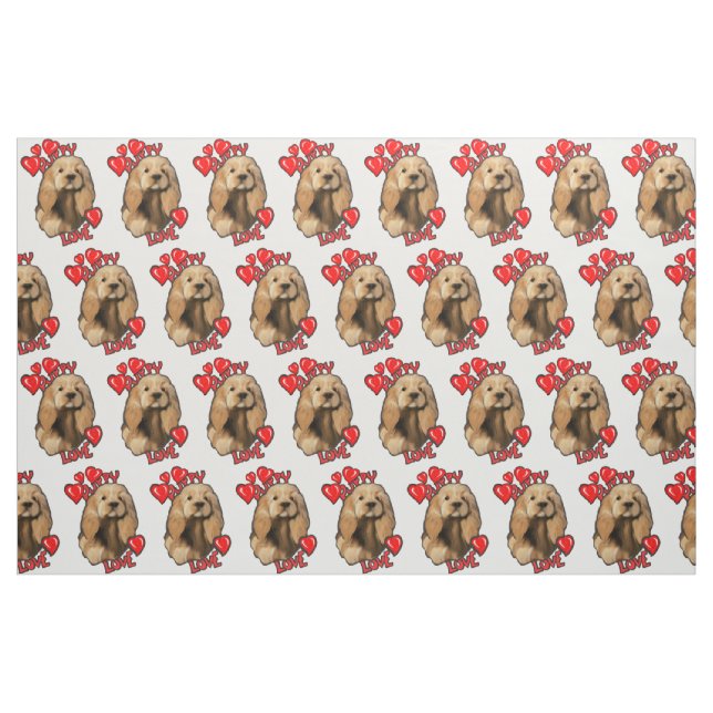 Tissu Coquillage d'amour des chiots (Fat Quarter)