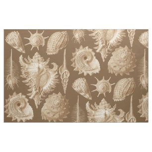 Tissu Coquillages Antiques Vintage
