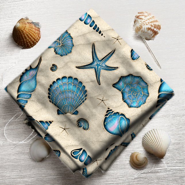 Tissu Coquillages et opale de sable ID782 (Créateur téléchargé)