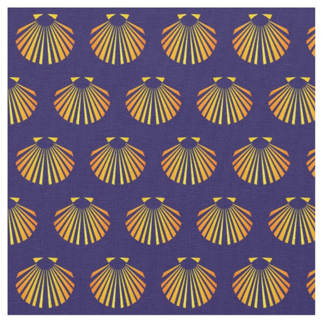Tissu Coquille Saint-Jacques des pèlerins de Saint-Jacqu (Fermer)