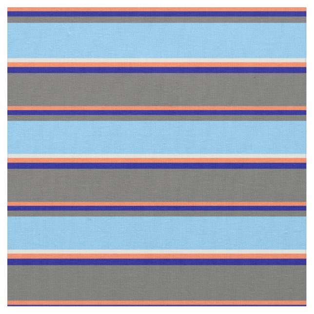 Tissu Corail, bleu foncé, gris foncé, bleu ciel clair et (Fermer)