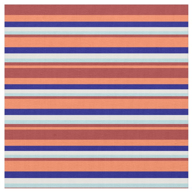 Tissu Corail, Brown, Bleu Poudre, Blanc & Bleu (Fermer)