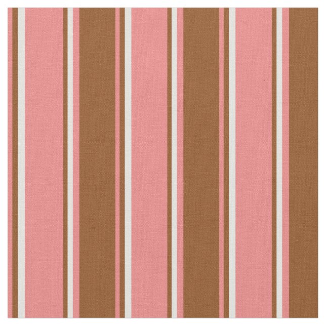 Tissu Corail clair, Brown et Motif cyan clair (Fermer)