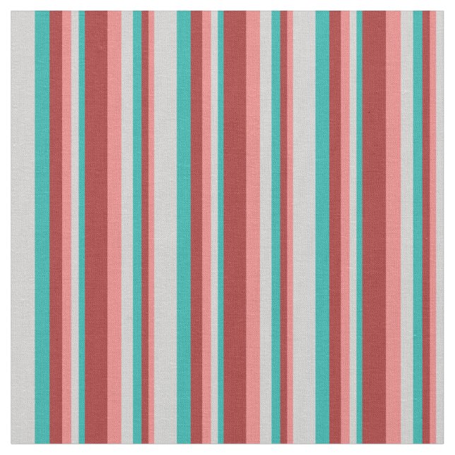 Tissu Corail clair, Brown, Mer claire Vert & Gris clair (Fermer)