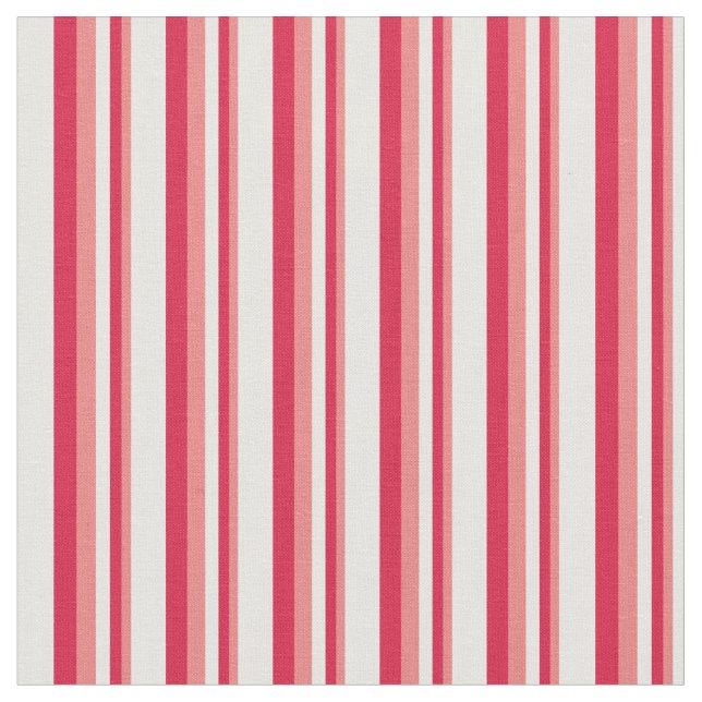 Tissu Corail clair, Crimson & Crème de menthe (Fermer)