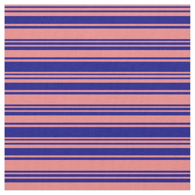 Tissu Corail clair et Motif à revêtement bleu (Fermer)