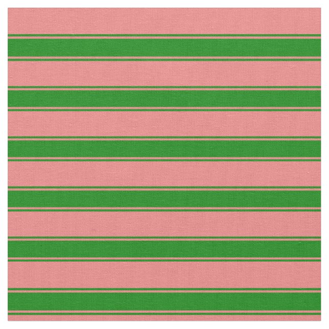 Tissu Corail clair et Motif de couleur verte (Fermer)