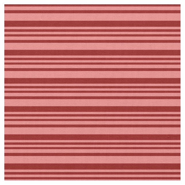 Tissu Corail clair et rayures de couleur rouge foncé (Fermer)