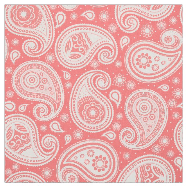Tissu Corail motif rose pâle (Échantillon)