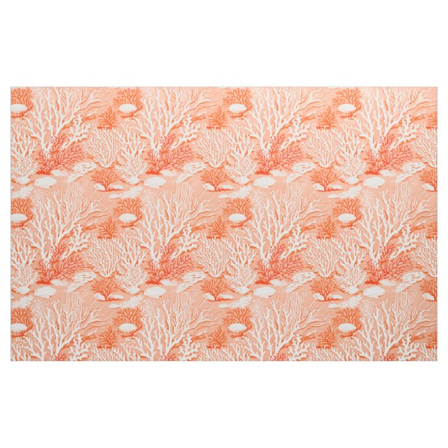 Tissu Corail rouge monochromatique (Fat Quarter)