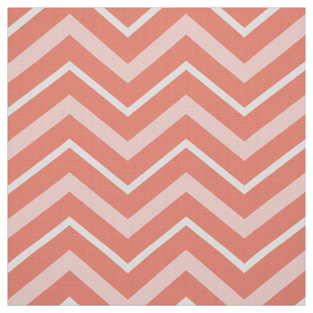 Tissu Coral Chevron Upholstery Fabric (Échantillon)