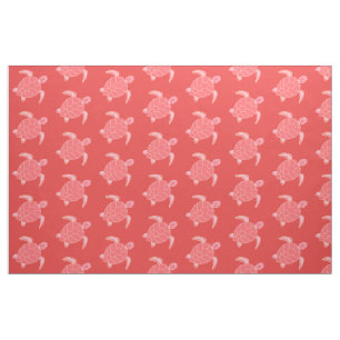 Tissu Coral Motif des tortues de mer roses