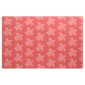 Tissu Coral Motif des tortues de mer roses