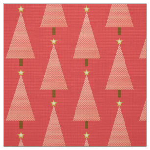 Tissu Coral polka dot moderne sapin de Noël