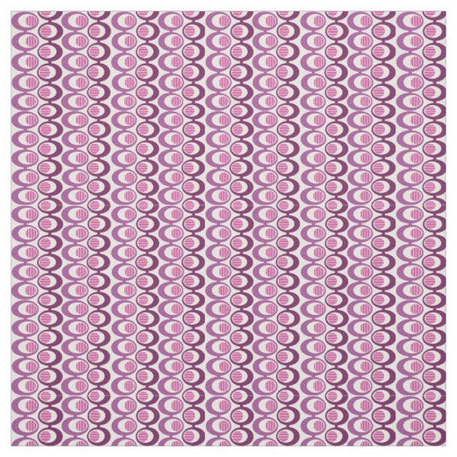 Tissu Cordes violettes ovales (Échantillon)