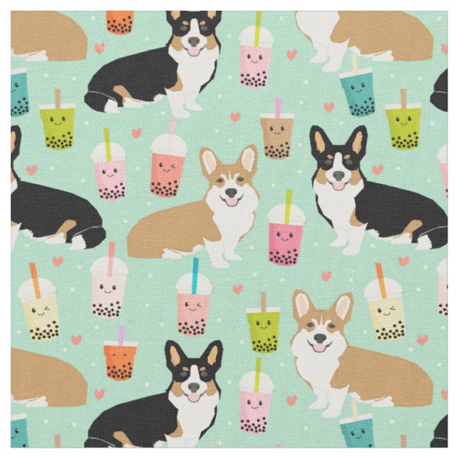 Tissu corgi boba (Fermer)