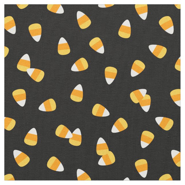Tissu Corne de bonbons sur noir (Fermer)