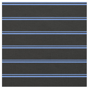 Tissu Cornflower Bleu et noir Motif des rayures