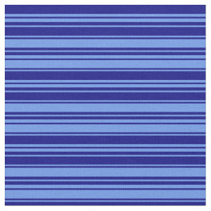 Tissu Cornflower Blue & Blue Stripes/Lines Motif