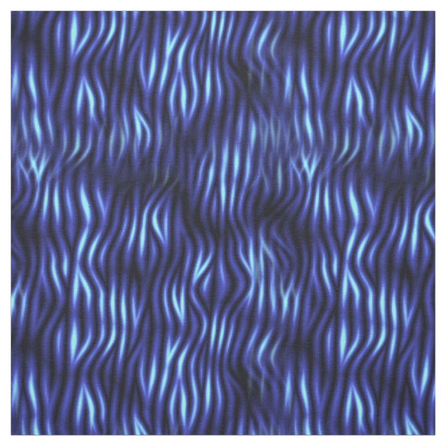 Tissu Coton bleu Tiger Stripes (Échantillon)