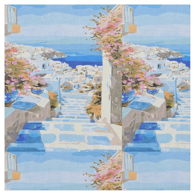 Tissu coton de la côte grecque (Fermer)