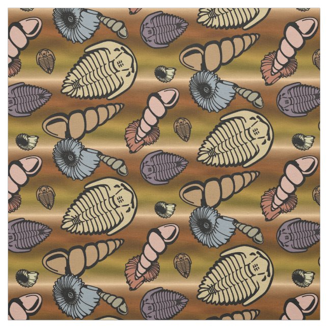 Tissu Couches Fossiles - Moutées (Échantillon)