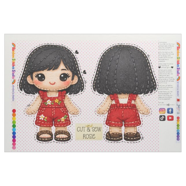 Tissu Coudre et assembler un peluche pour les enfants dé (Fat Quarter)