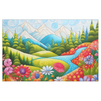 Tissu Couette Cheater Jouer Mountain Meadow Panel