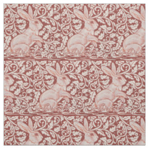 Tissu Couleur de rouille Rabbit & Feuilles Fabricant