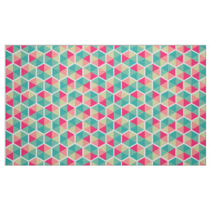 Tissu Couleur géométrique Motif d'abeilles 02
