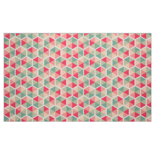 Tissu Couleur géométrique Motif d'abeilles 04