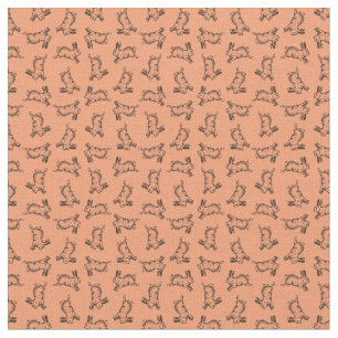 Tissu Couleur GLOBAL Vintage de lapin à lapin en sauce