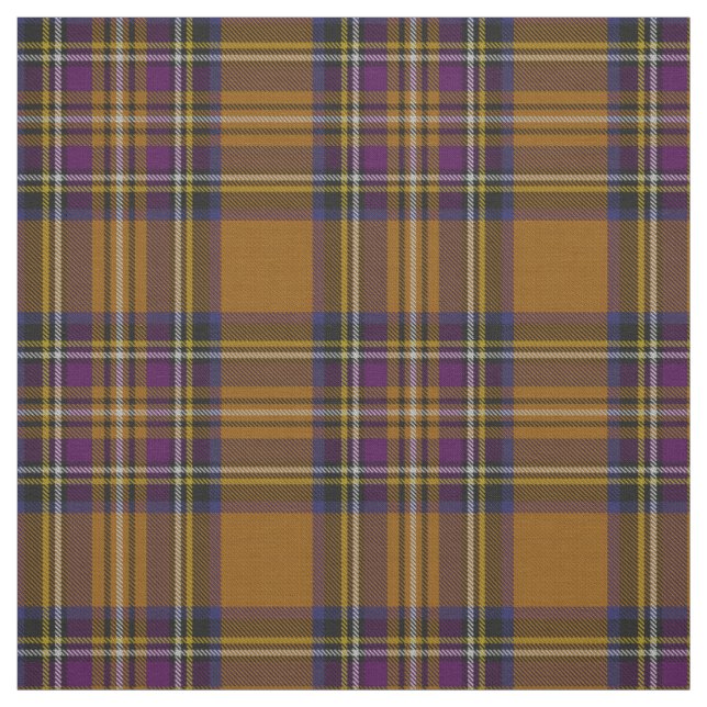 Tissu Couleur multi d'or, bleu, plaid jaune pourpre de (Échantillon)