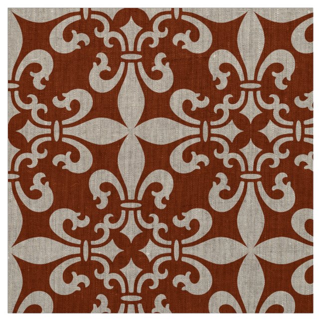 Tissu Couleur personnalisable de French Fleur de Lys (Échantillon)