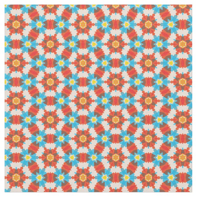 Tissu Couleurs 3D rétro Motif géométrique (Fermer)