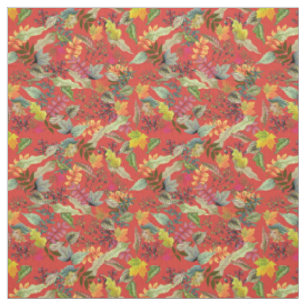 Tissu Couleurs d'automne   Feuilles automnales