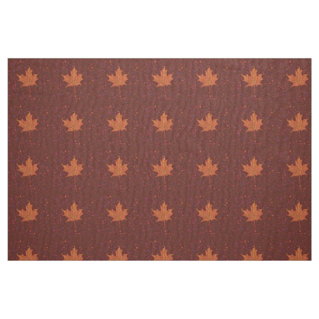 Tissu Couleurs d'automne Maple Leaf Dessin botanique (Fat Quarter)