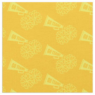 Tissu Couleurs de l'école de pom-pom girl Jaune et or