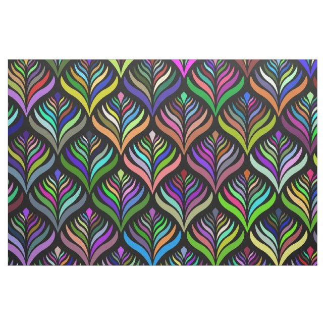 Tissu Couleurs pliantes Abstrait arc-en-ciel (Fat Quarter)