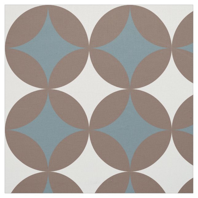 Tissu Couleurs rétro Mi-Siècle Cercles modernes (Échantillon)