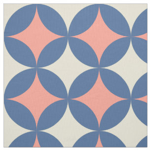 Tissu Couleurs rétro Mi-Siècle Cercles modernes