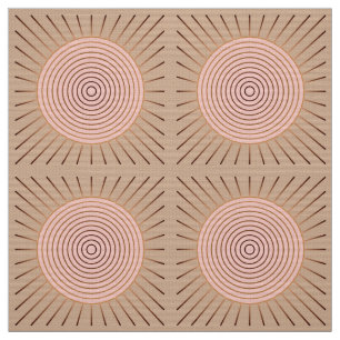 Tissu Coup de soleil géométrique moderne - Peach and Tan