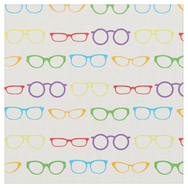 Tissu Coup de soleil Opticien Blanc arc-en-ciel (Fermer)