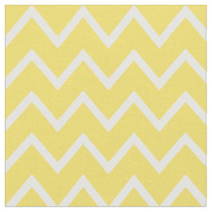 Tissu Coupe de beurre Chevron jaune et blanc