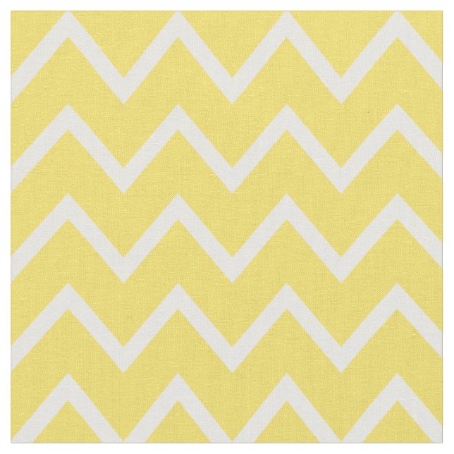 Tissu Coupe de beurre Chevron jaune et blanc (Fermer)