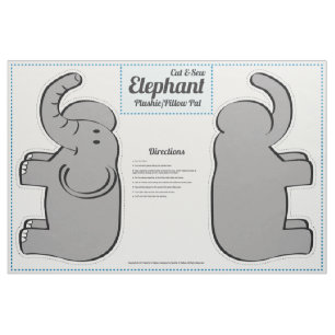 Tissu Couper et coudre Eléphant Plushie - Coussin Pal