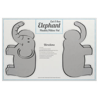 Tissu Couper et coudre Eléphant Plushie - Coussin Pal