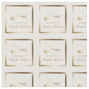 Tissu Couper et couper Ciseaux blancs et or fabriqués