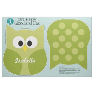 Tissu Couper et scier Chouette de bois Animal farci pers