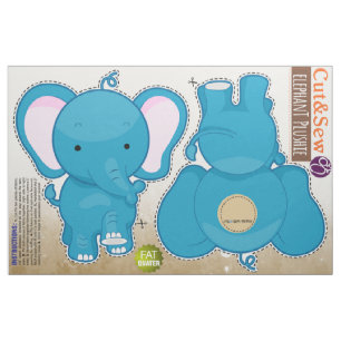 Tissu Coupez et cousez : Éléphant bleu